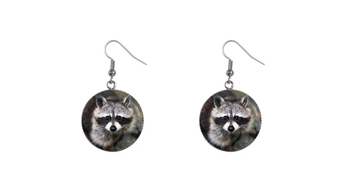 Boucles d'oreilles raton laveur