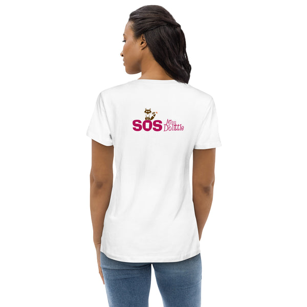 T-shirt col rond Écoresponsable Raton et logo | SOS Miss Dolittle