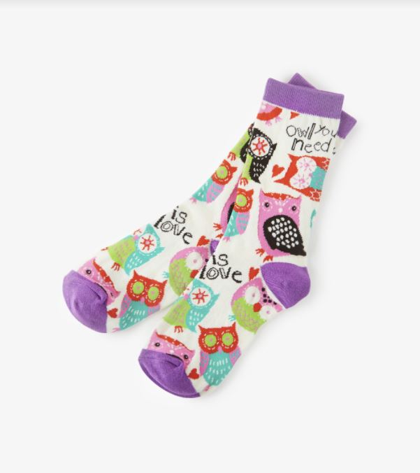 Chaussettes pour femme – Chouette « Owl you need is love »