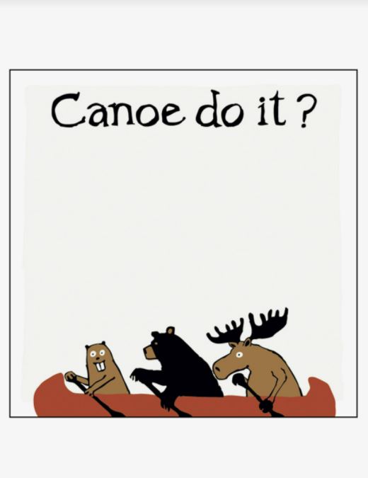 Feuillets de notes autocollants « Canoe do it? »