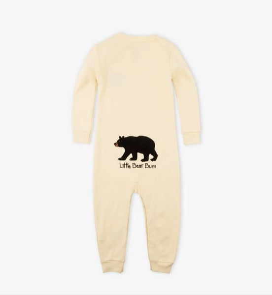 Pyjama et bonnet – Petit ours sur fond naturel
